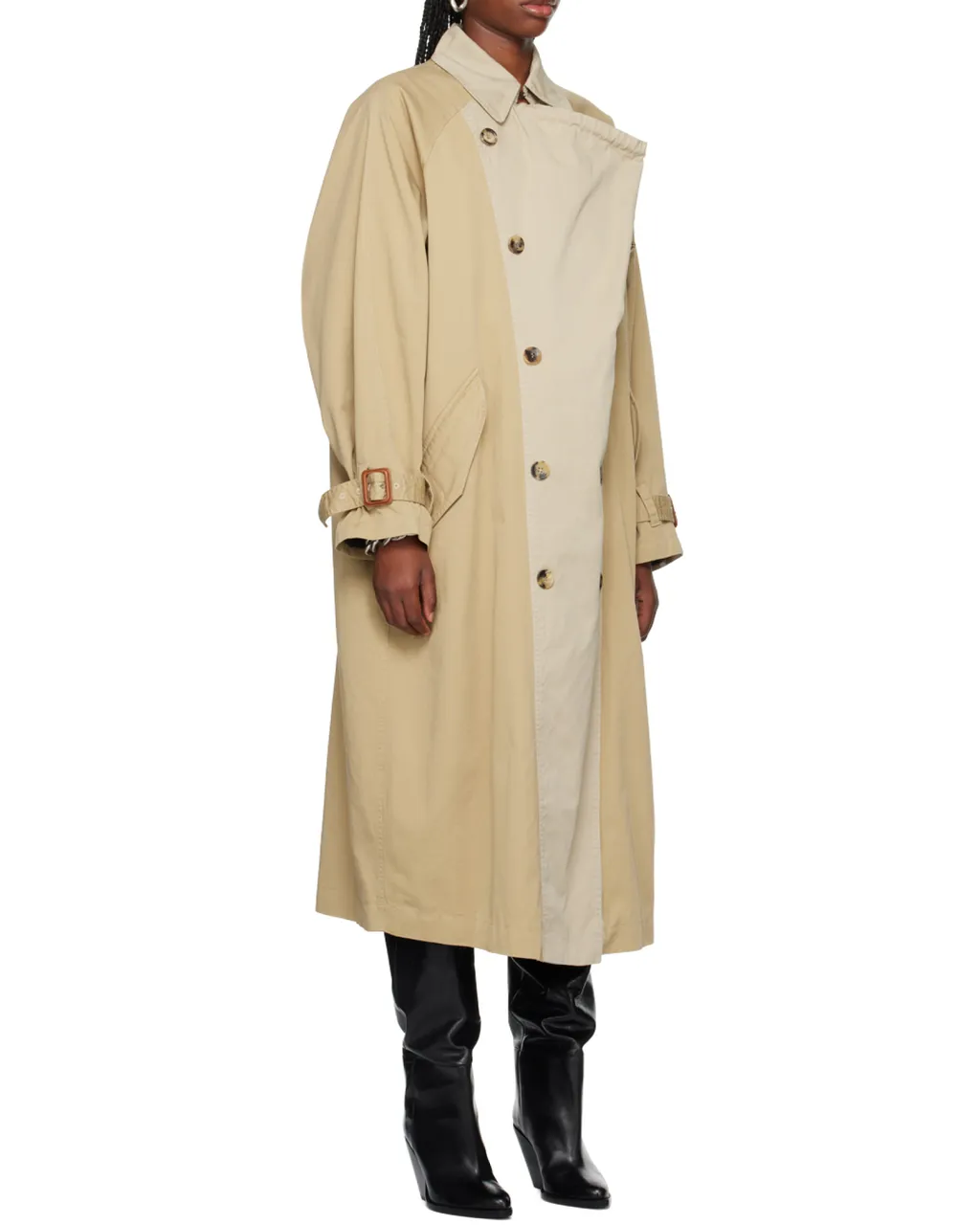 Isabel Marant Two-Toned Double-Breasted Trench Coat