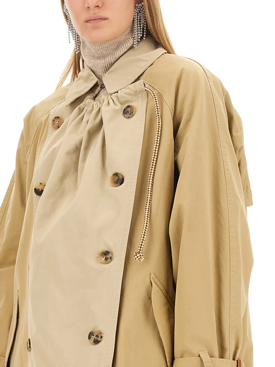Isabel Marant Two-Toned Double-Breasted Trench Coat