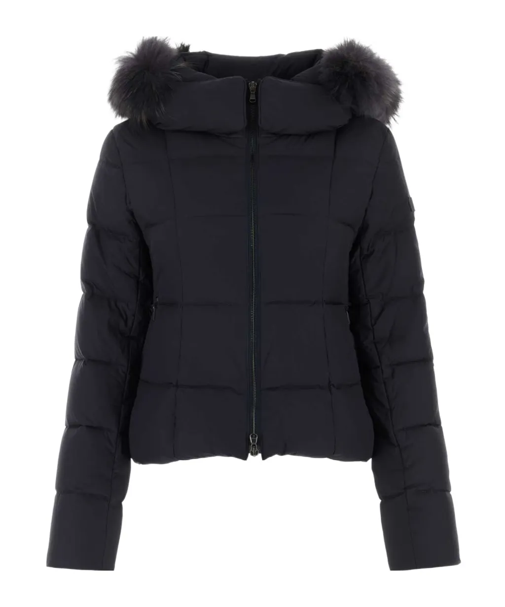 Long-Sleeved Zipper Down Jacket