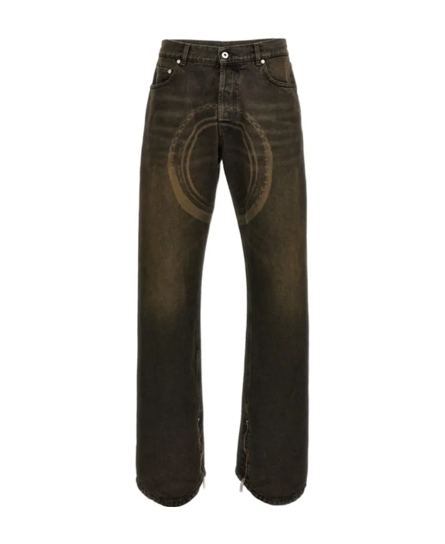 Off-White Relax Round Straight Leg Jeans