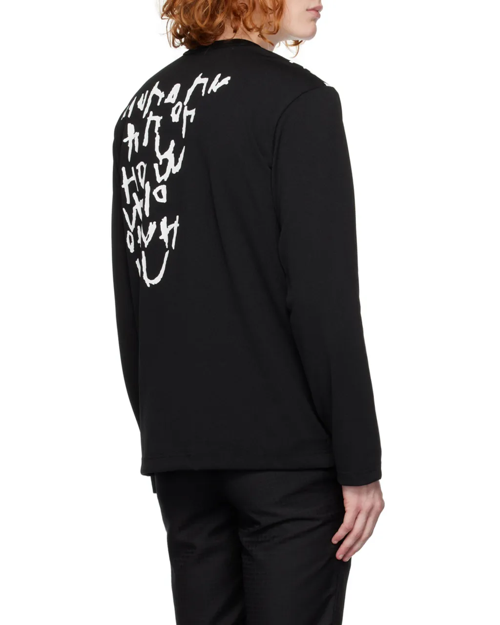 Script-Print Long-Sleeved Jumper