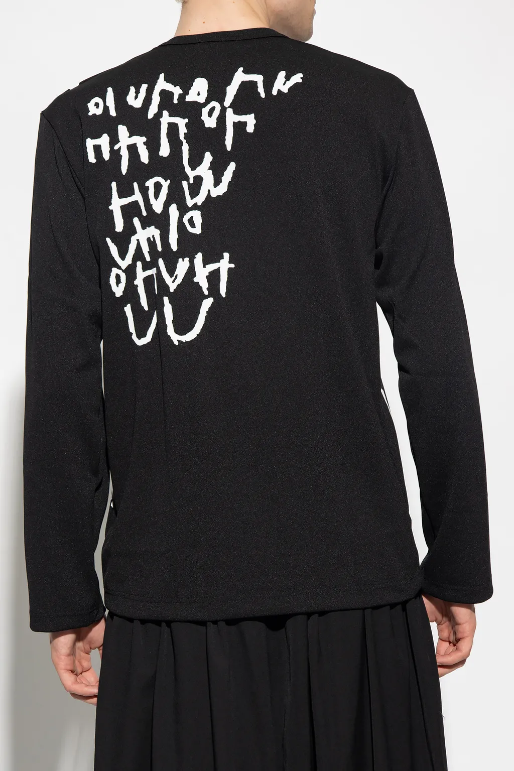 Script-Print Long-Sleeved Jumper