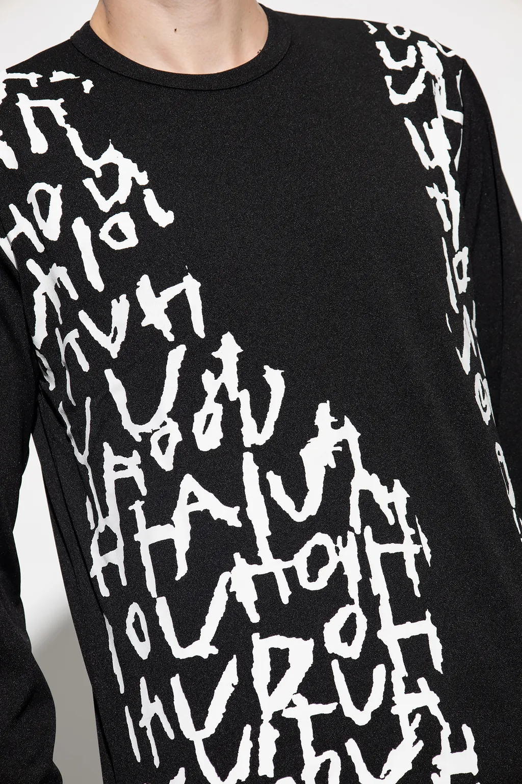 Script-Print Long-Sleeved Jumper