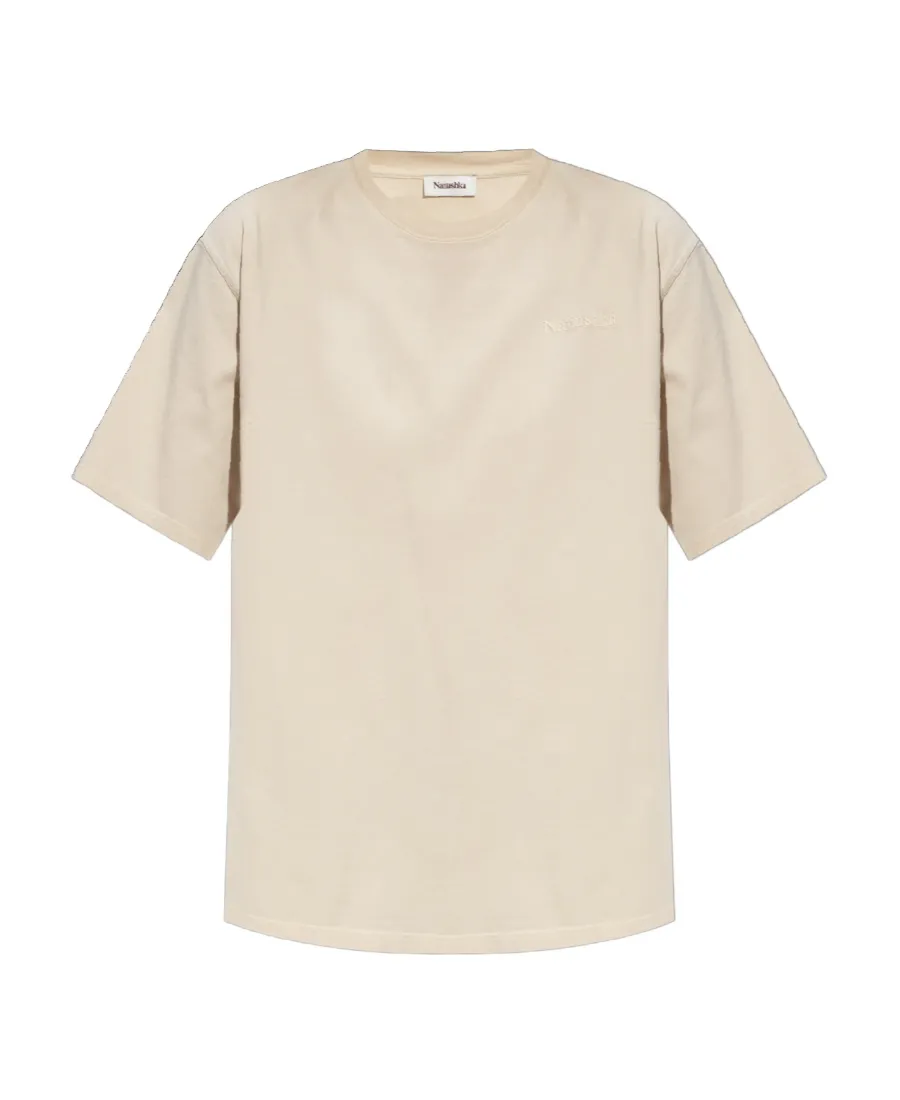 Nanushka Logo Embroidered Crewneck T-Shirt