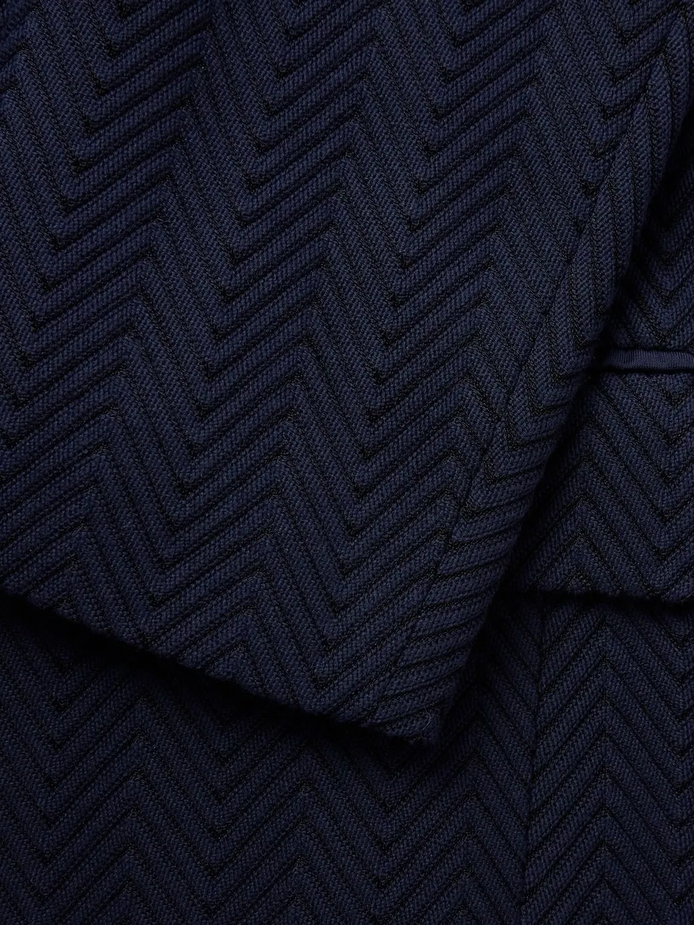 Single-Breasted Chevron Blazer