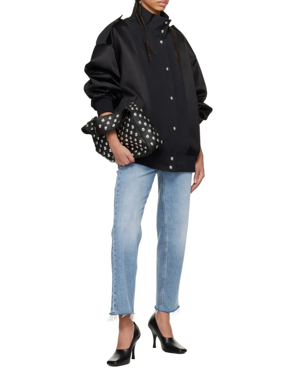 Khaite Elena Studded Small Shoulder Bag