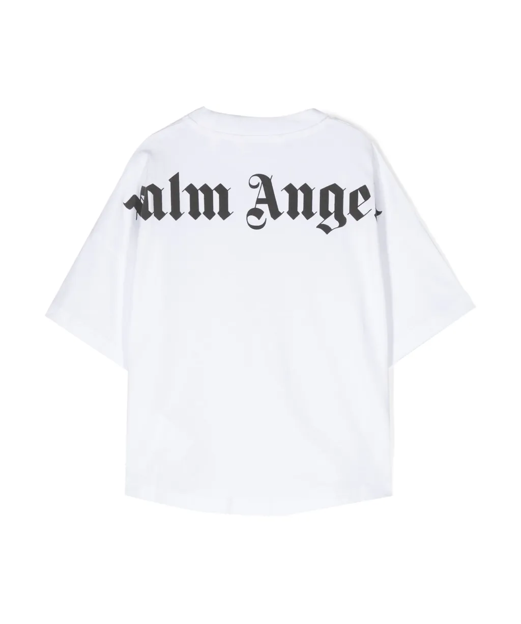 Palm Angels Kids Logo Printed Crewneck T-Shirt