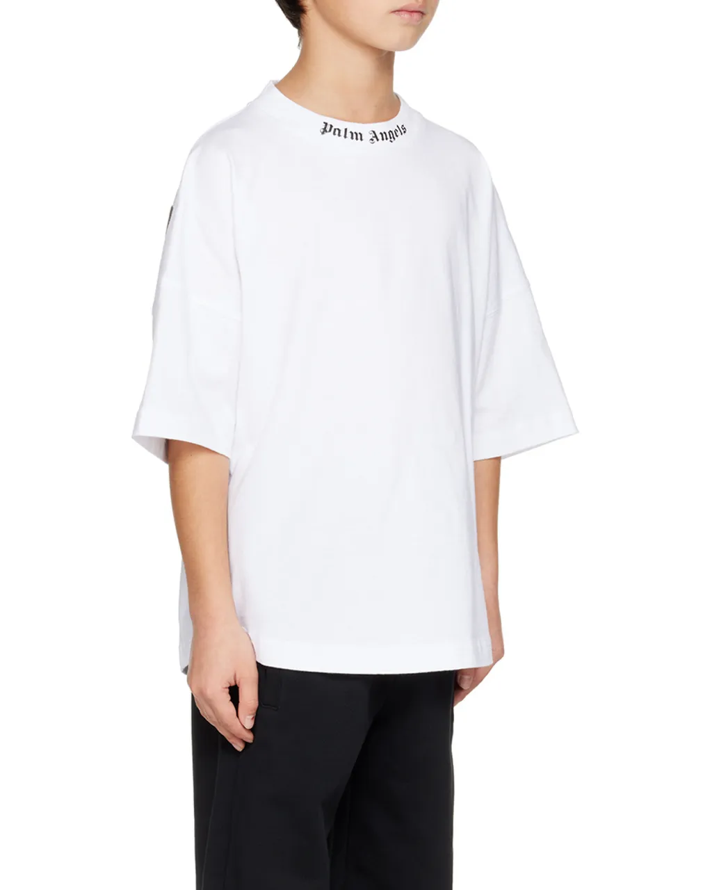 Palm Angels Kids Logo Printed Crewneck T-Shirt