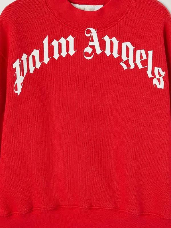 Palm Angels Kids Logo Printed Crewneck Sweatshirt