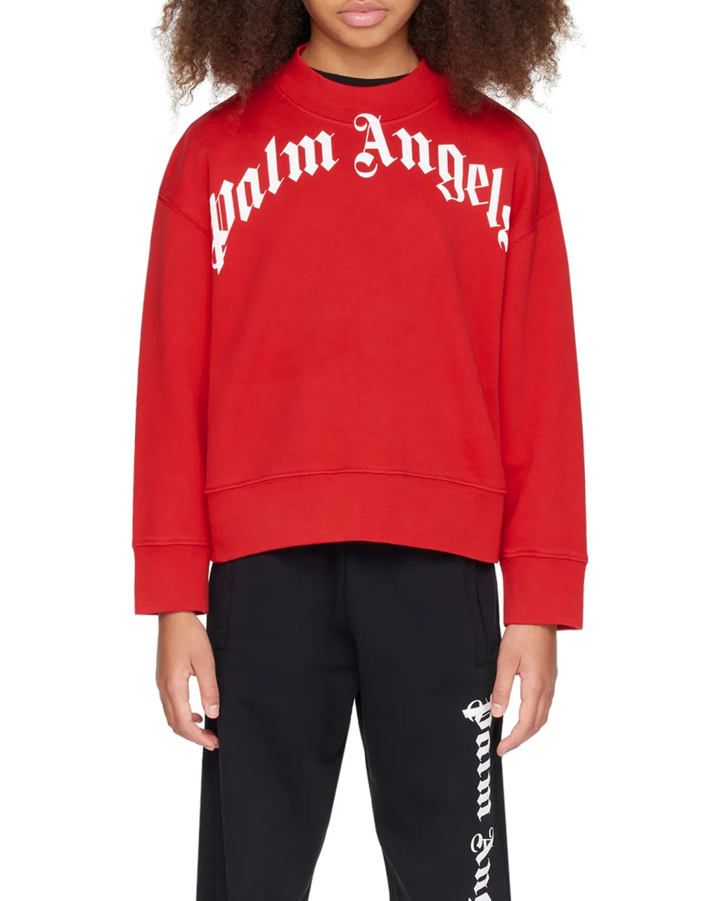 Palm Angels Kids Logo Printed Crewneck Sweatshirt