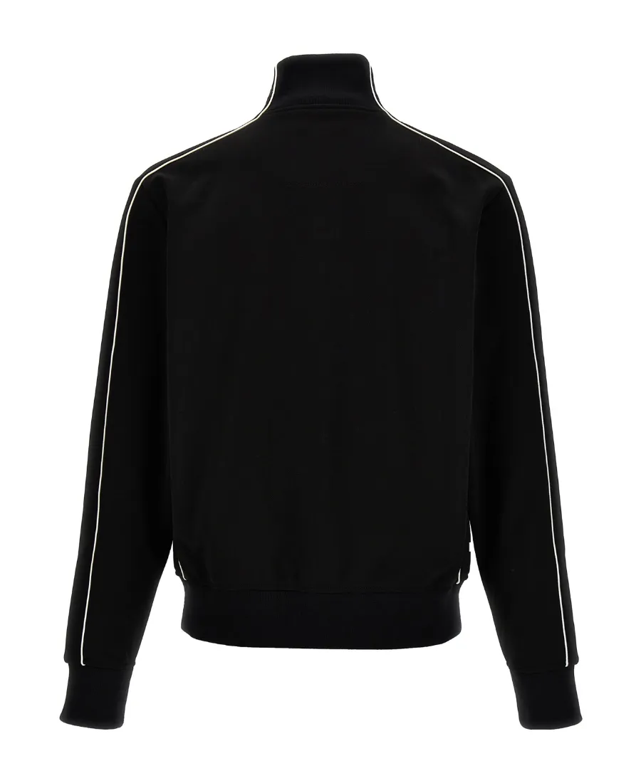 Zipper Sweater With Vertical Collar