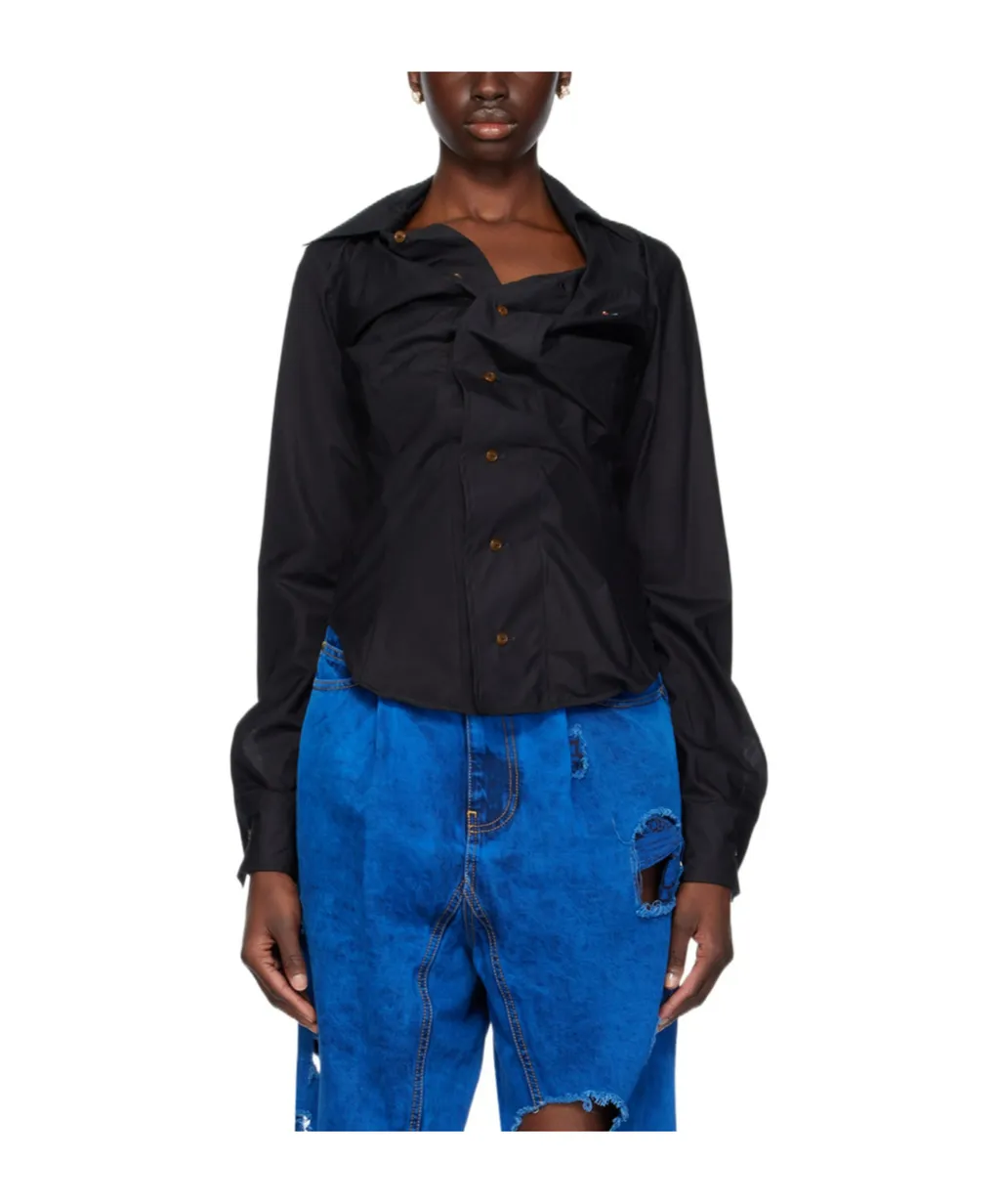 Vivienne Westwood Logo Embroidered Drunken Shirt