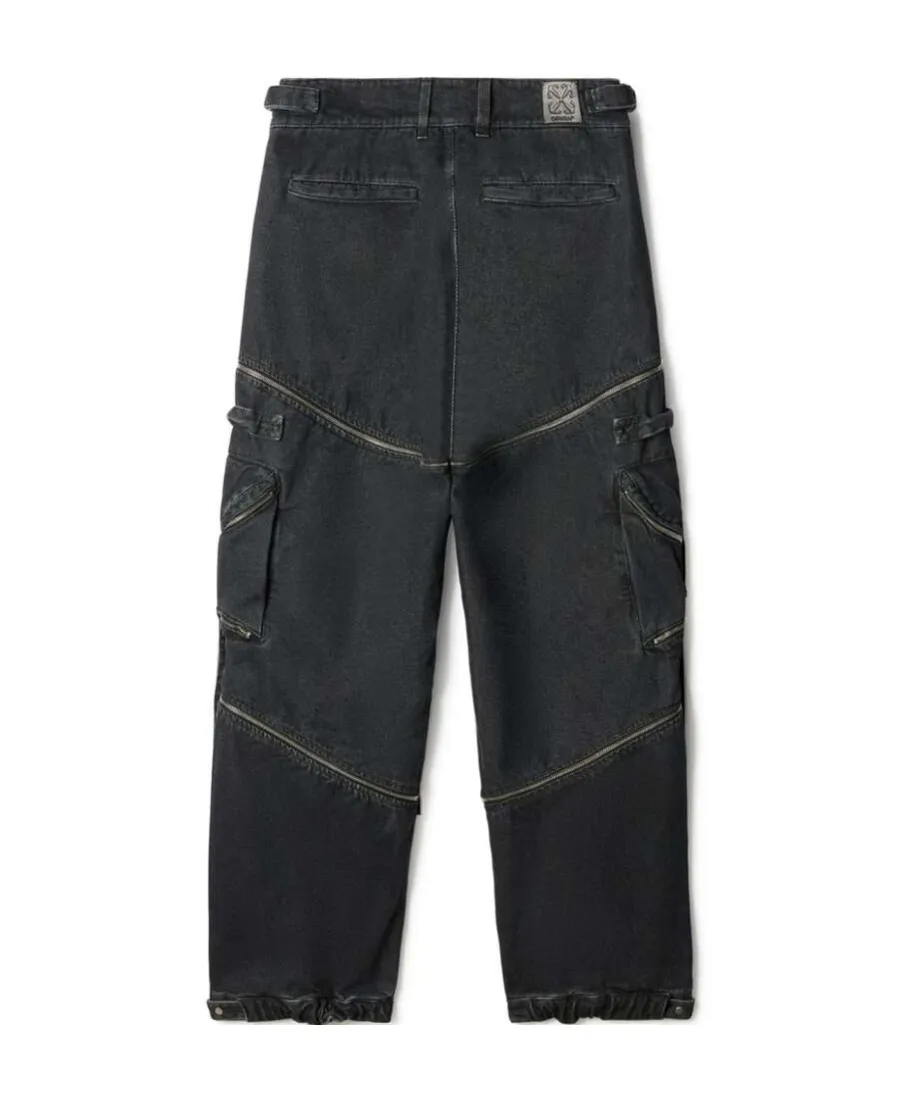 Off-White Zip Detailed Cargo Jeans