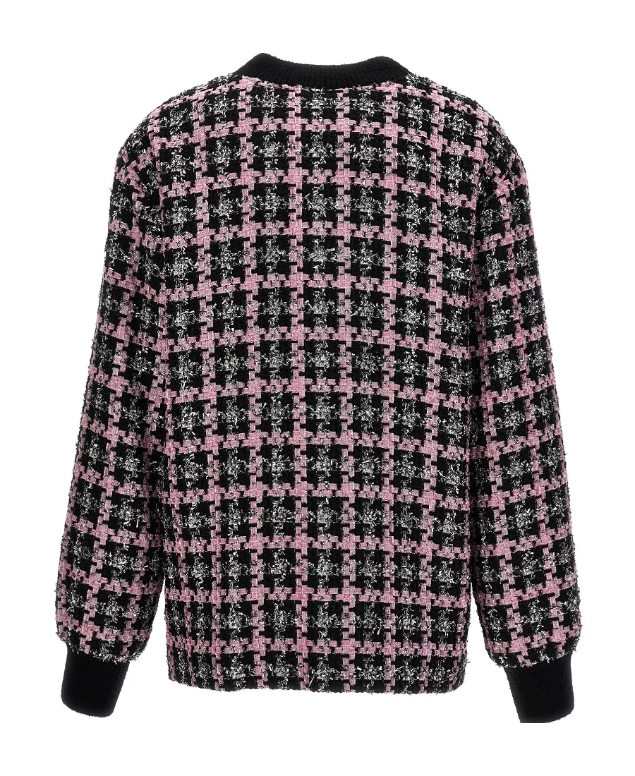 Msgm Button Up Tweed Cardigan