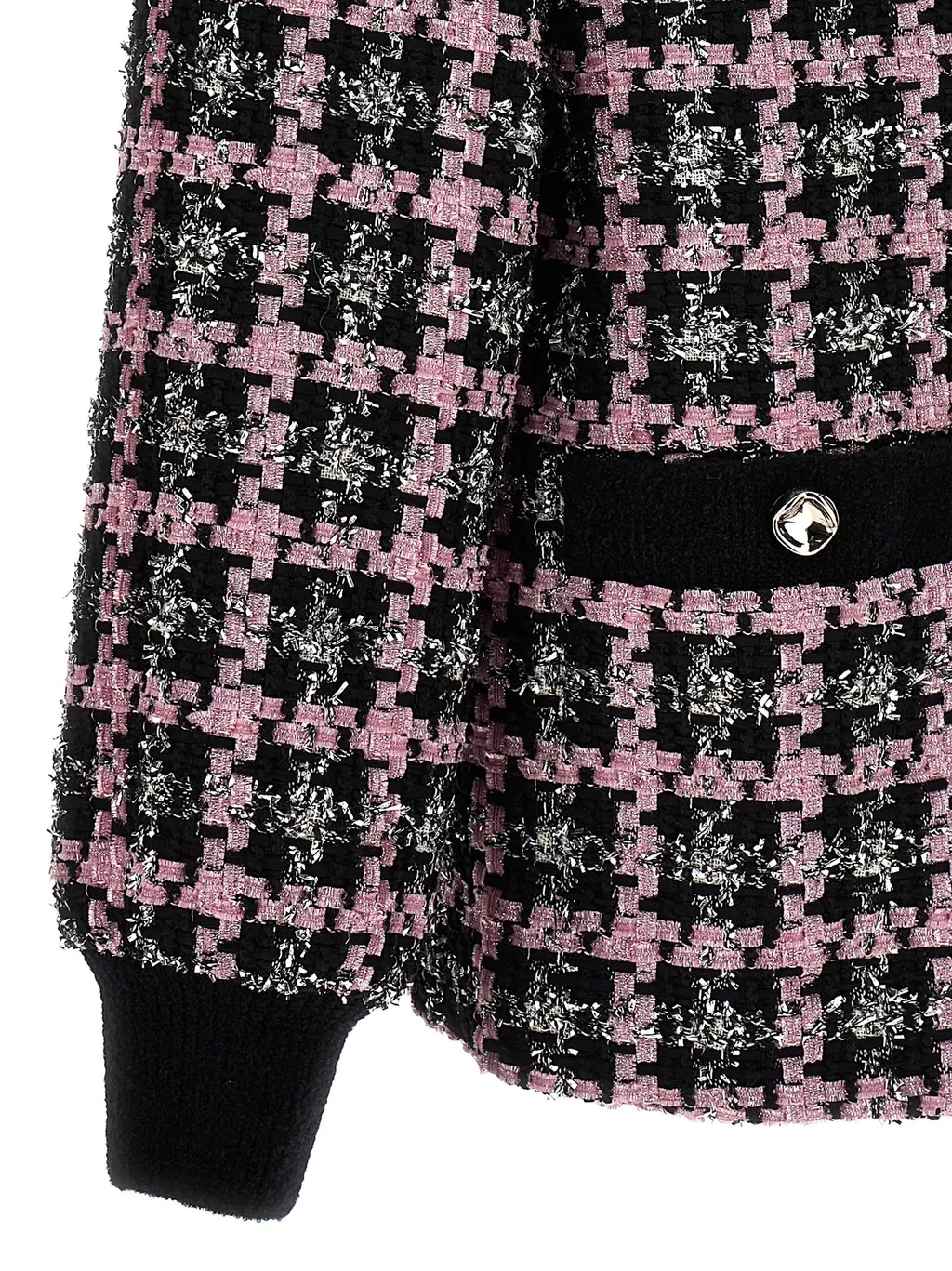 Msgm Button Up Tweed Cardigan
