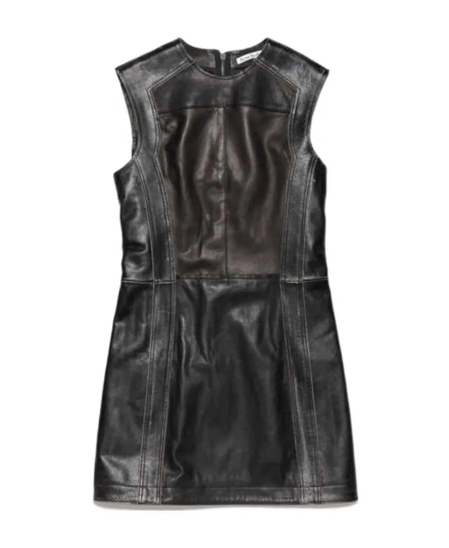 Sleeveless Leather Minidress