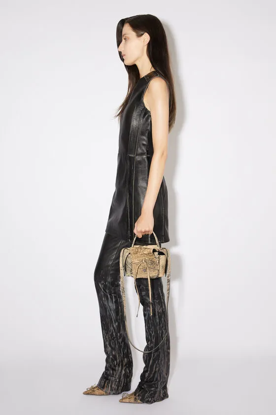 Sleeveless Leather Minidress