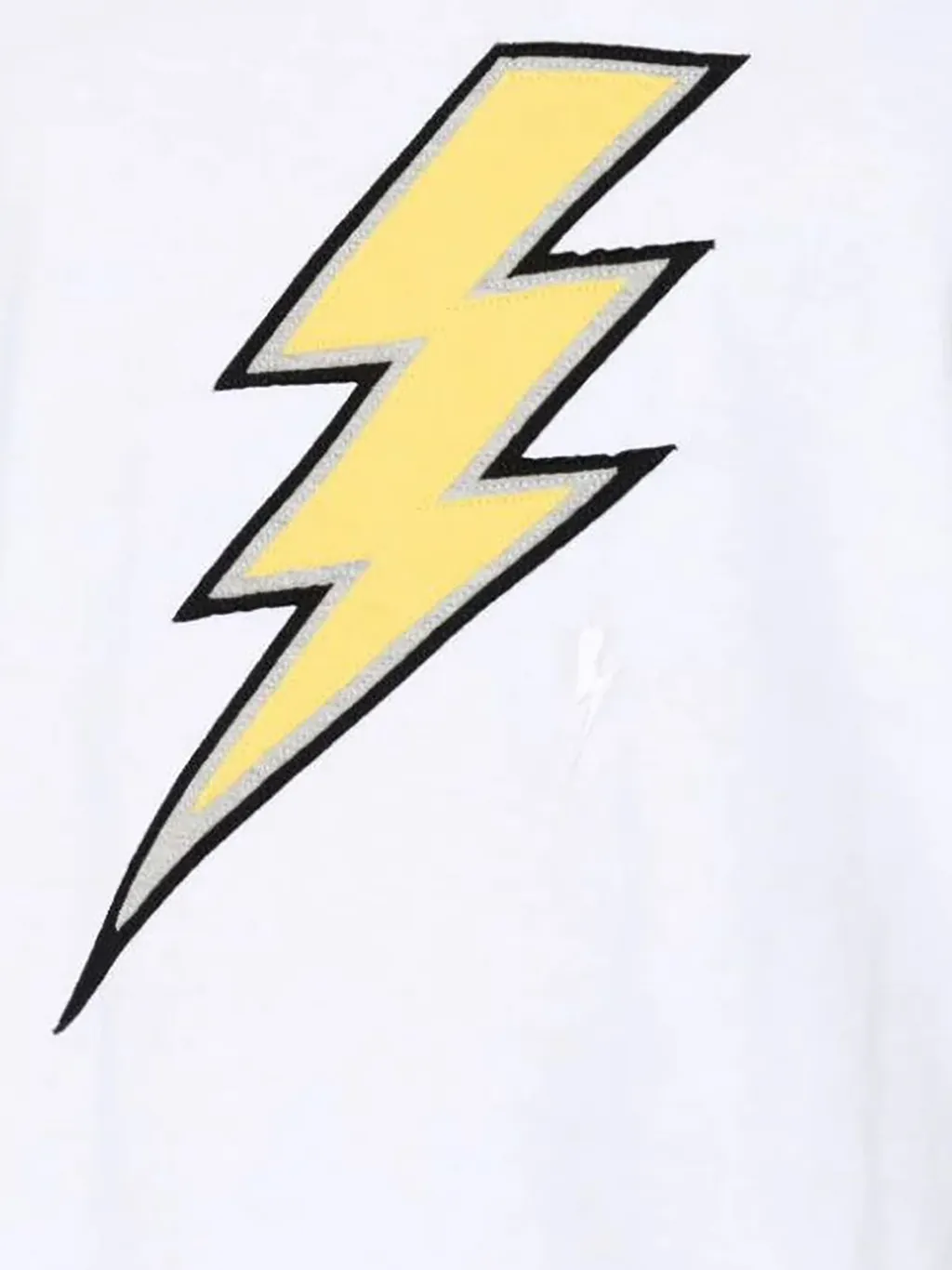 Thunderbolt-Embroidered Cotton T-Shirt