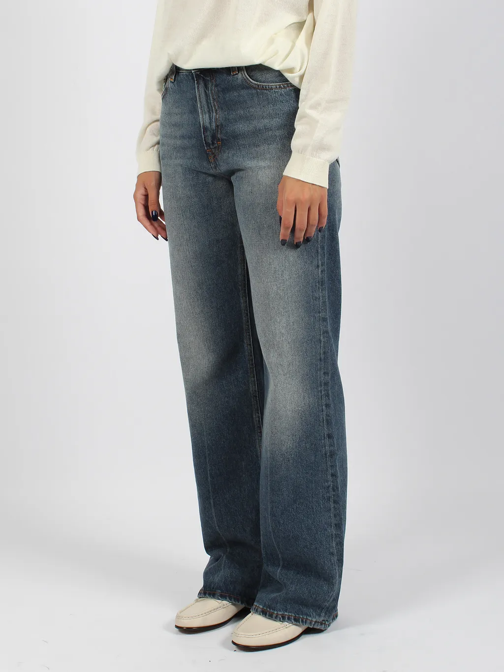 Belt Ring Denim Trousers