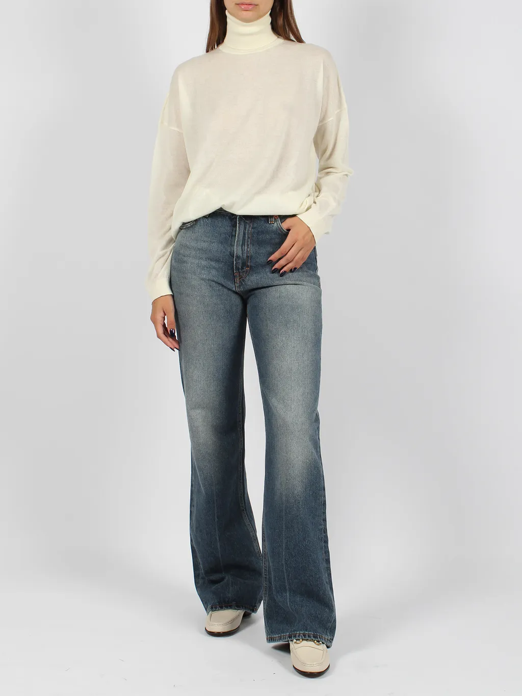 Belt Ring Denim Trousers