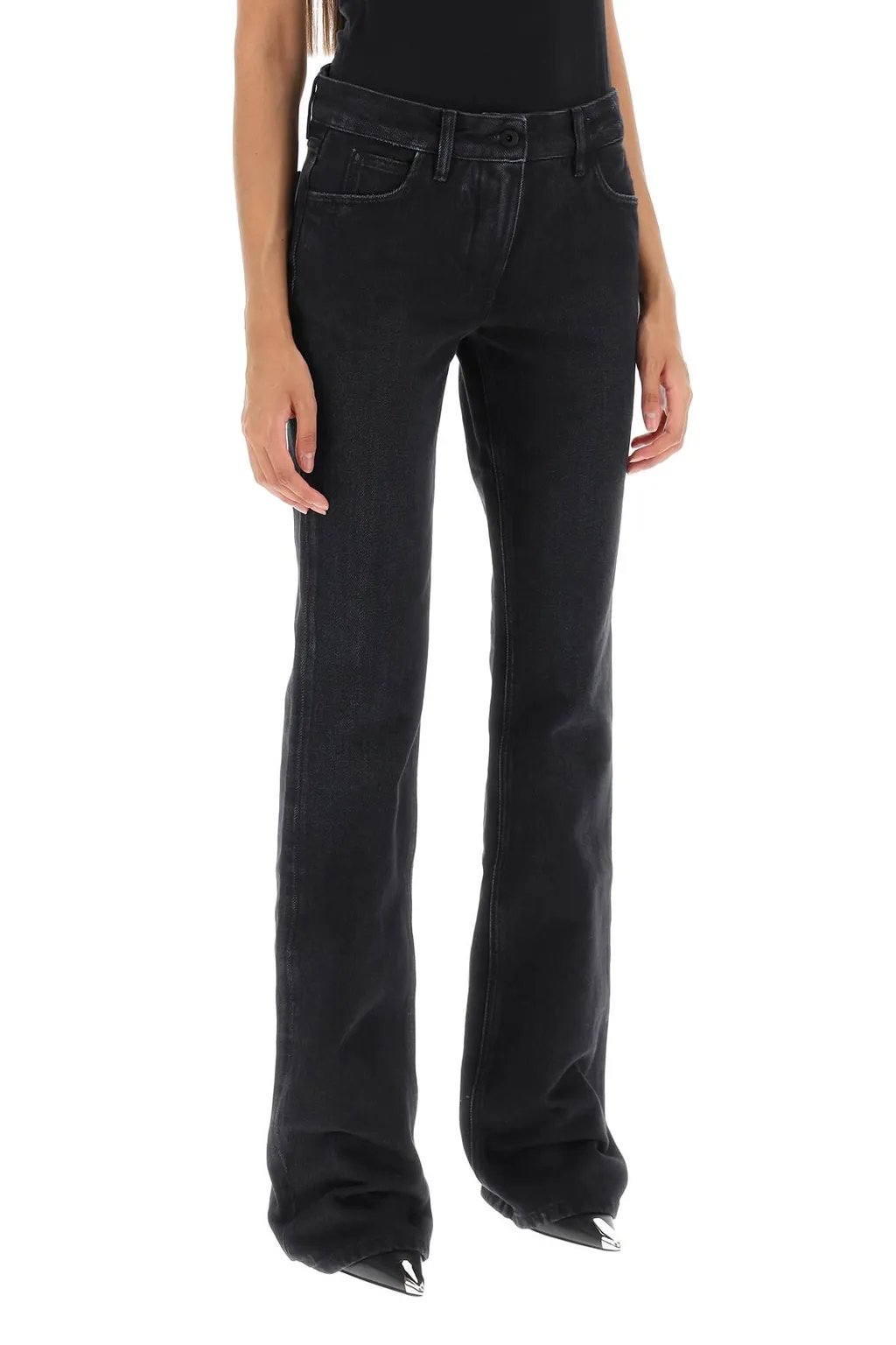 Off-White Bootcut Fit Jeans