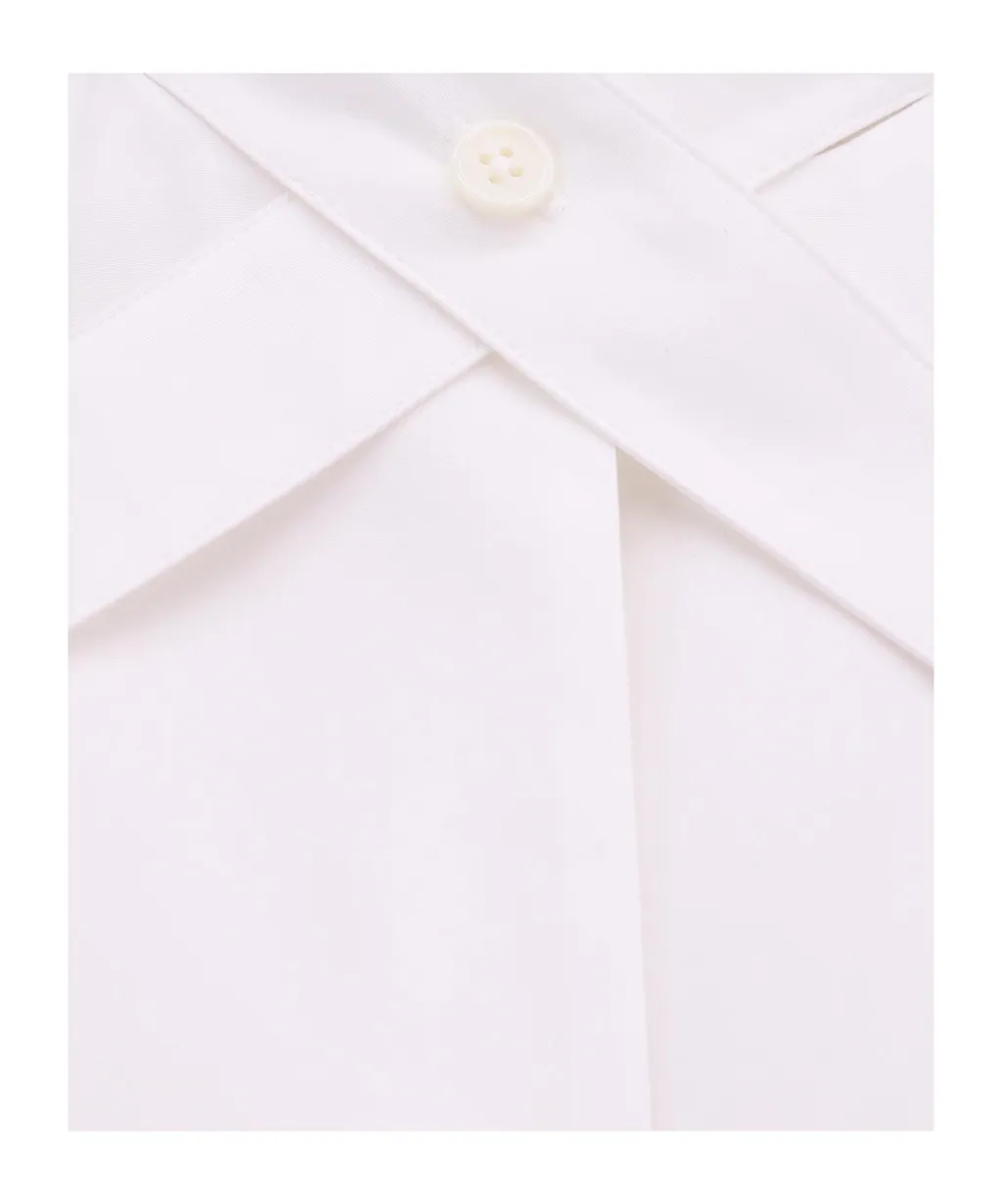 Off-White Belted Buttoned Long-Sleeved Shirt