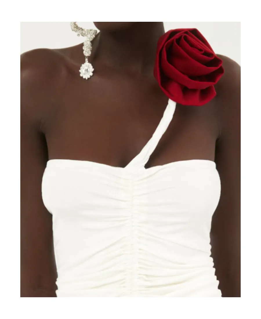 Rose-Appliqué Gathered Top