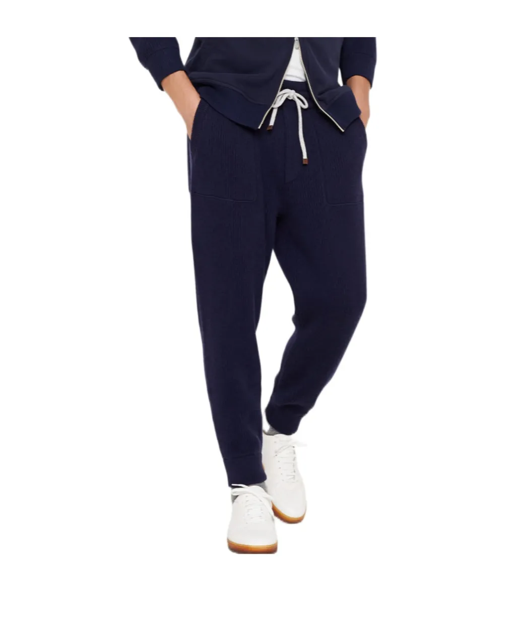 Ribbed Drawstring Track Pants
