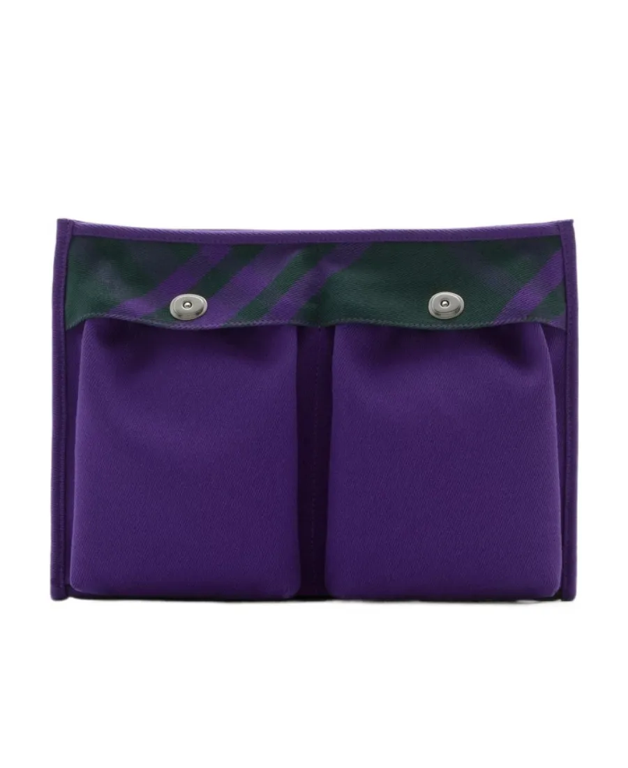 Burberry Check-Pattern Zipped Clutch Bag