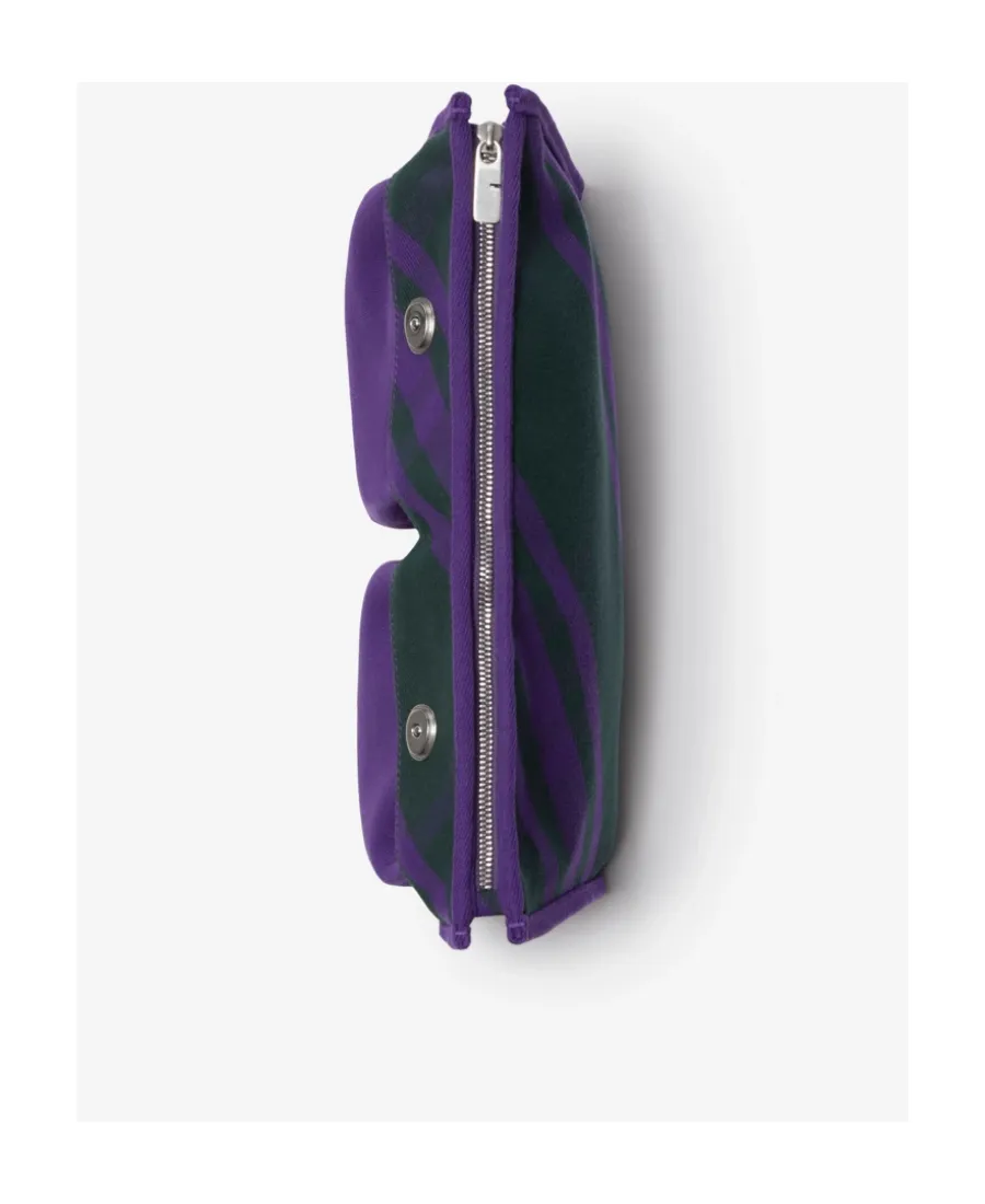 Burberry Check-Pattern Zipped Clutch Bag