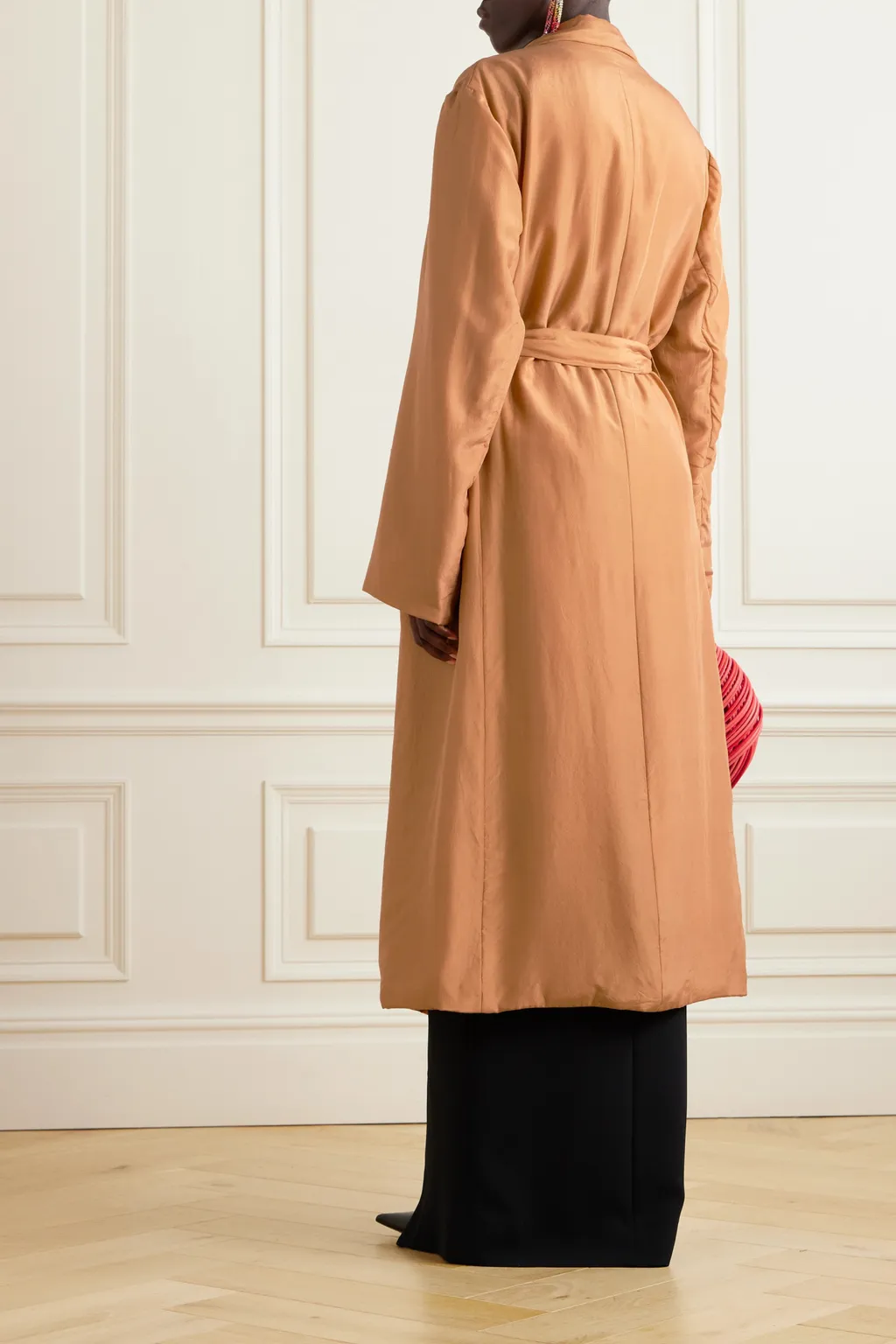 Belt And Long-Sleeved Windbreaker