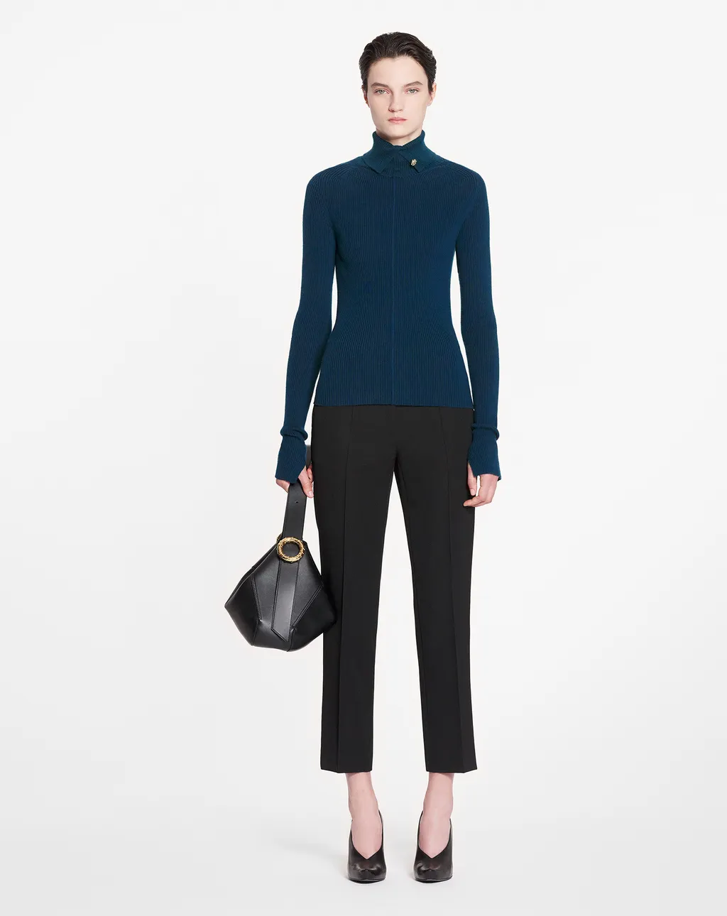 Roll-Neck Ribbed-Knit Jumper