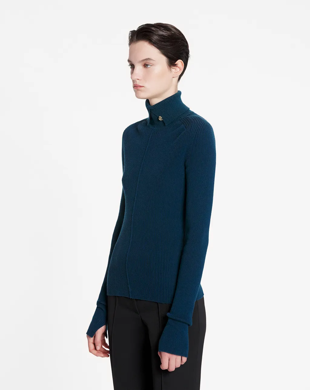 Roll-Neck Ribbed-Knit Jumper
