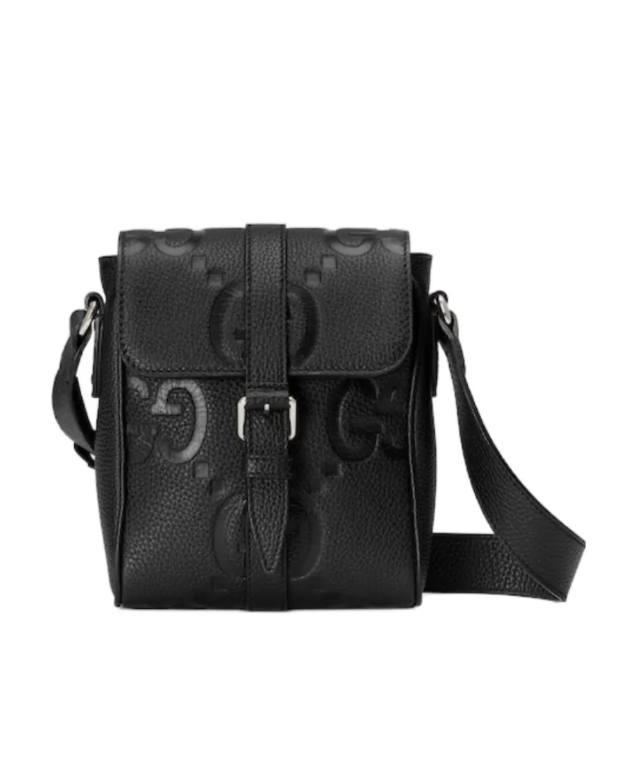 Guccin Small Jumbo Gg Foldover Top Messenger Bag
