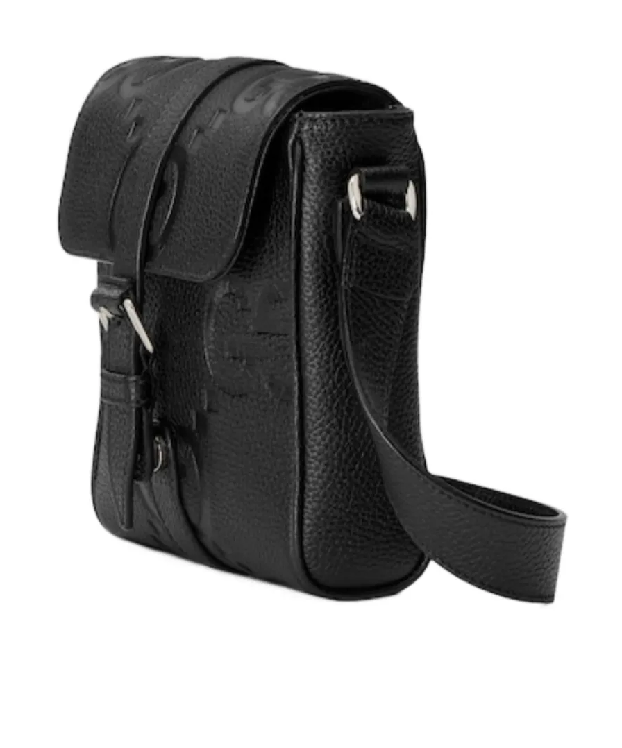 Guccin Small Jumbo Gg Foldover Top Messenger Bag
