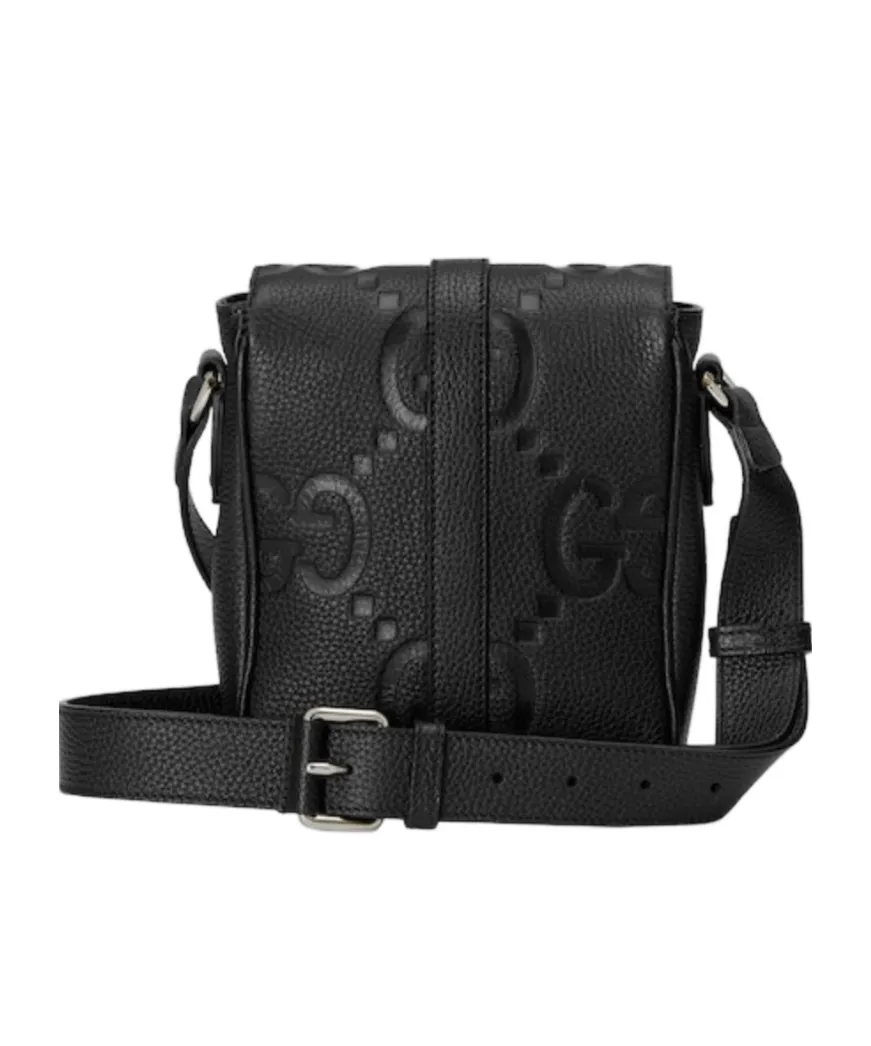 Guccin Small Jumbo Gg Foldover Top Messenger Bag