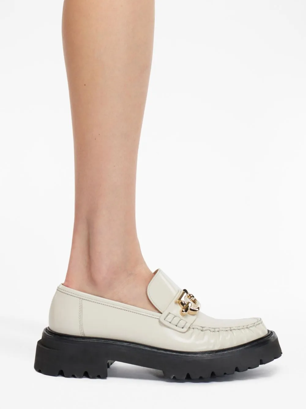 Round Head Contrasting Loafers