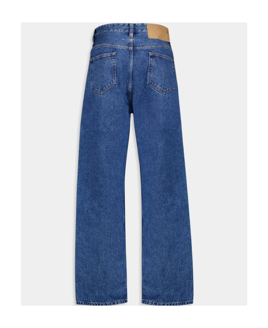 Mm6 Maison Margiela Logo-Patch Panelled Straight-Leg Jeans