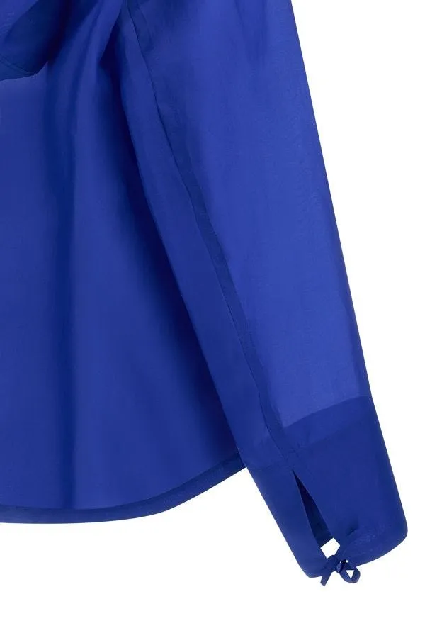 Ferragamo Semi Sheer Hooded Organza Blouse