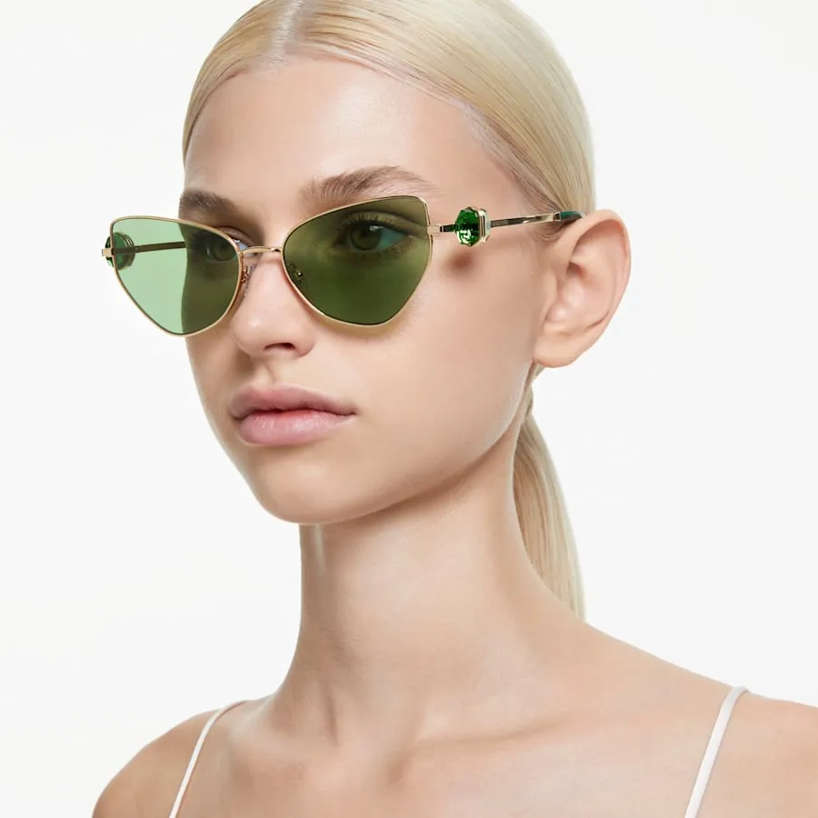 Hinged Crystal-Embellished Cat-Eye Sunglasses