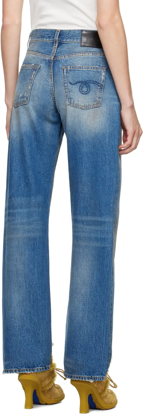 Mid-Rise Straight-Leg Jeans