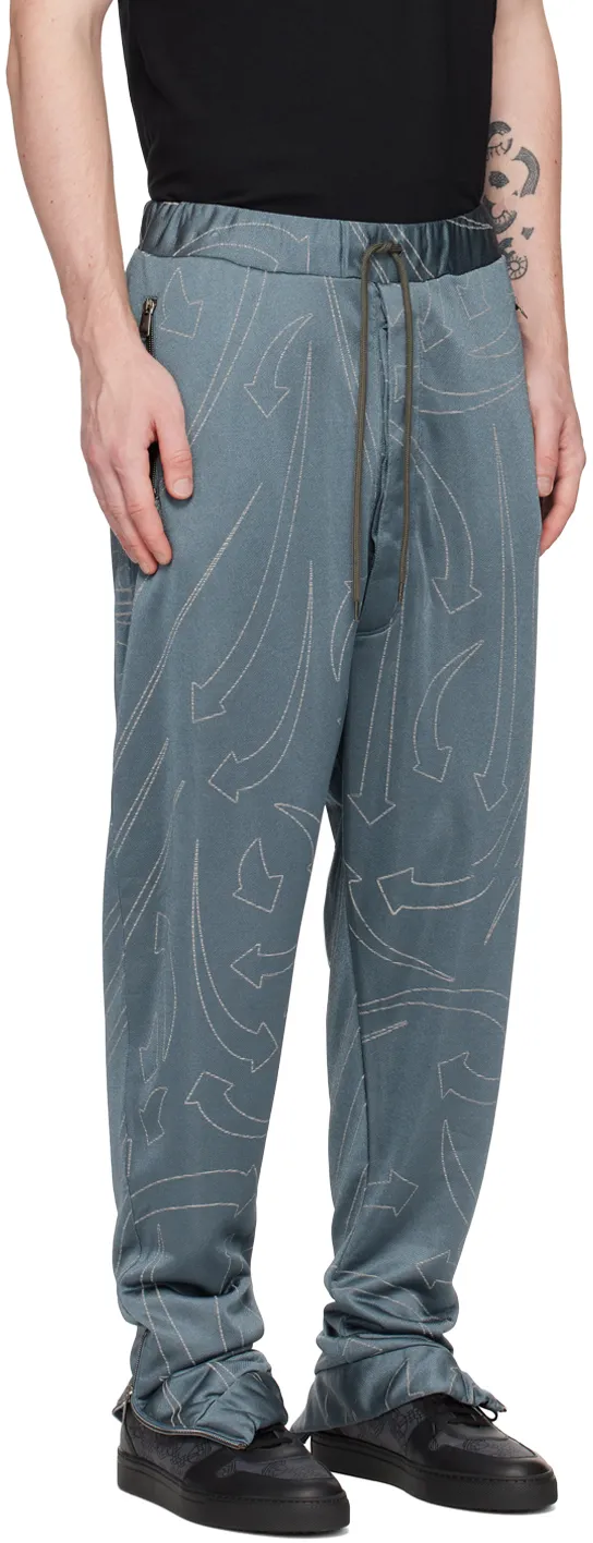 Printed Drawstring Casual Pants