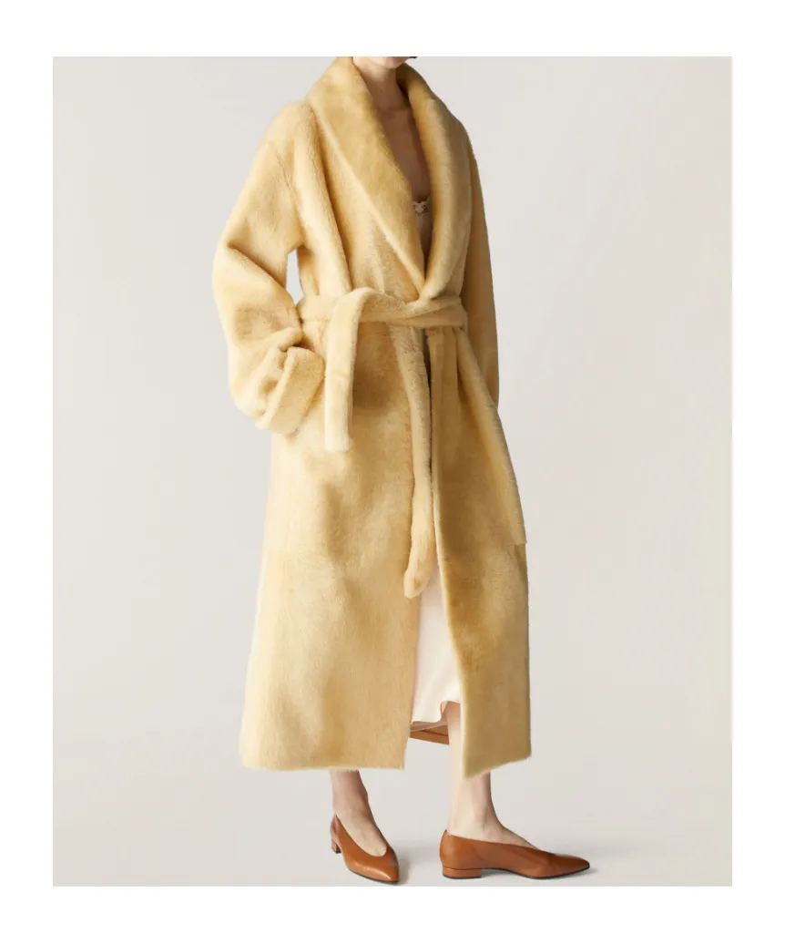 Long-Sleeved Lapel Coat