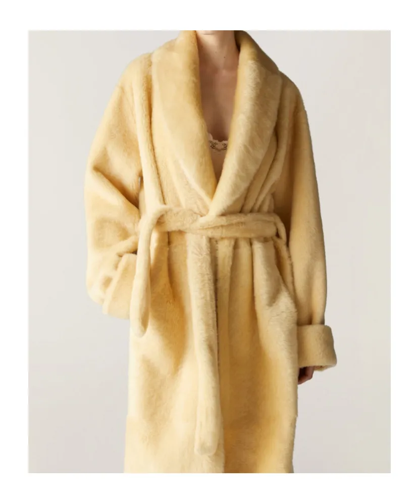 Long-Sleeved Lapel Coat