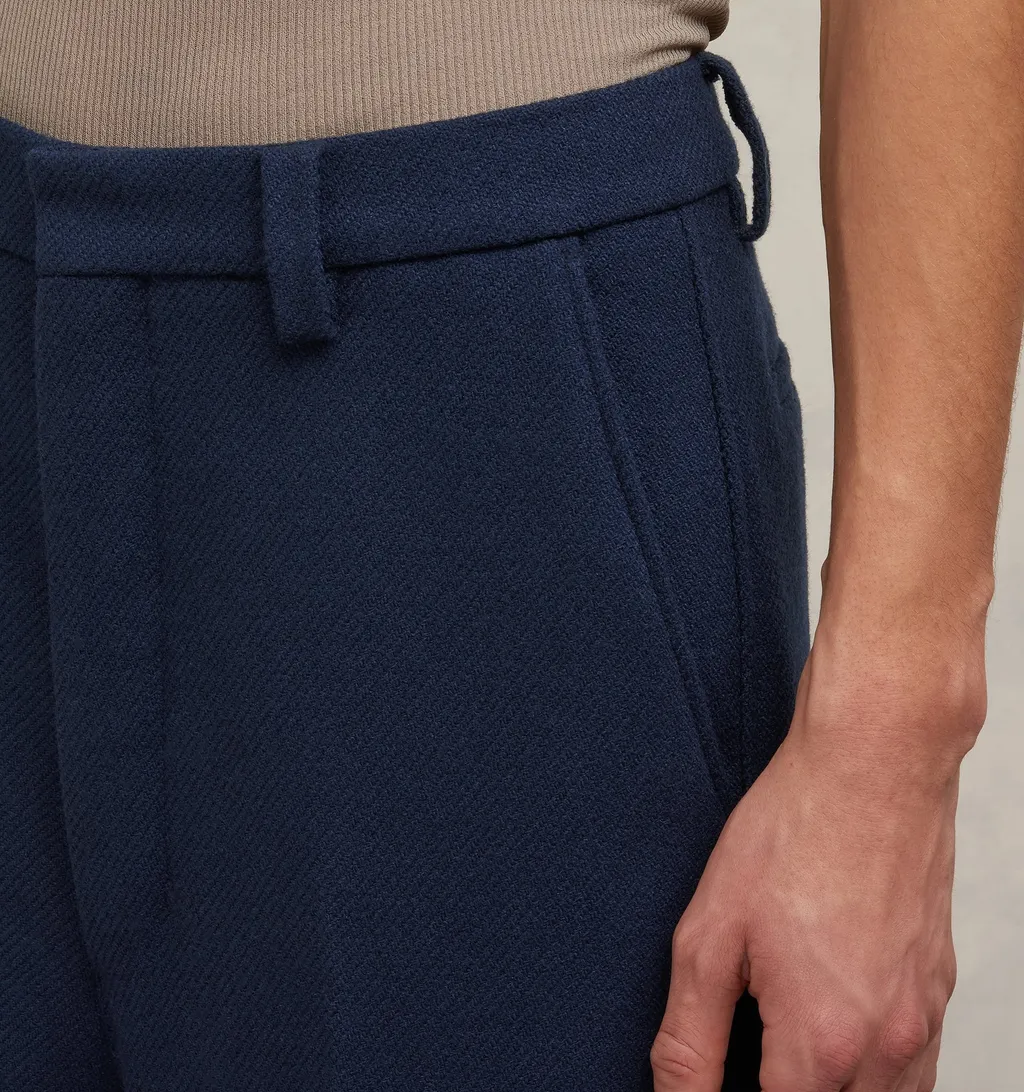 Ami Paris Straight-Leg Pleat-Detailed Trousers