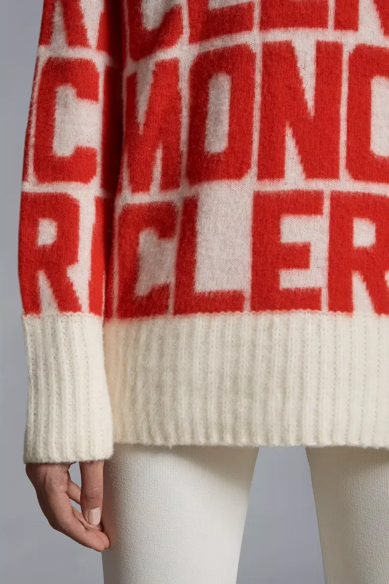 Moncler All-Over Logo Intarsia Knit Sweater