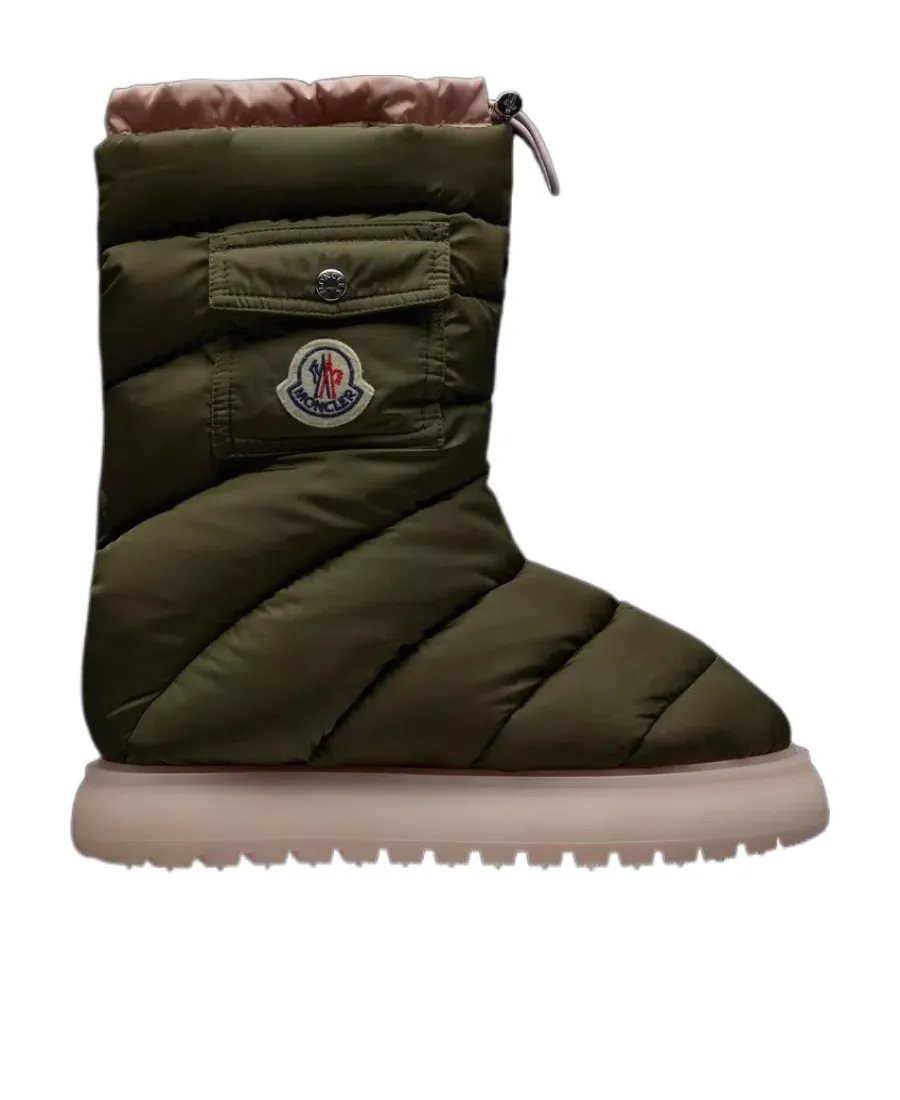 Moncler Logo Patch Puffer Boots