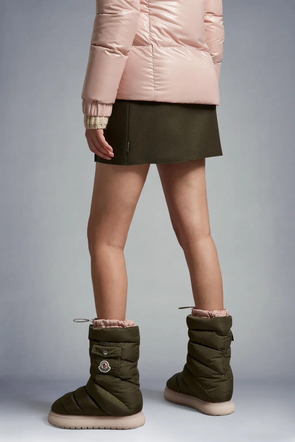 Moncler Logo Patch Puffer Boots