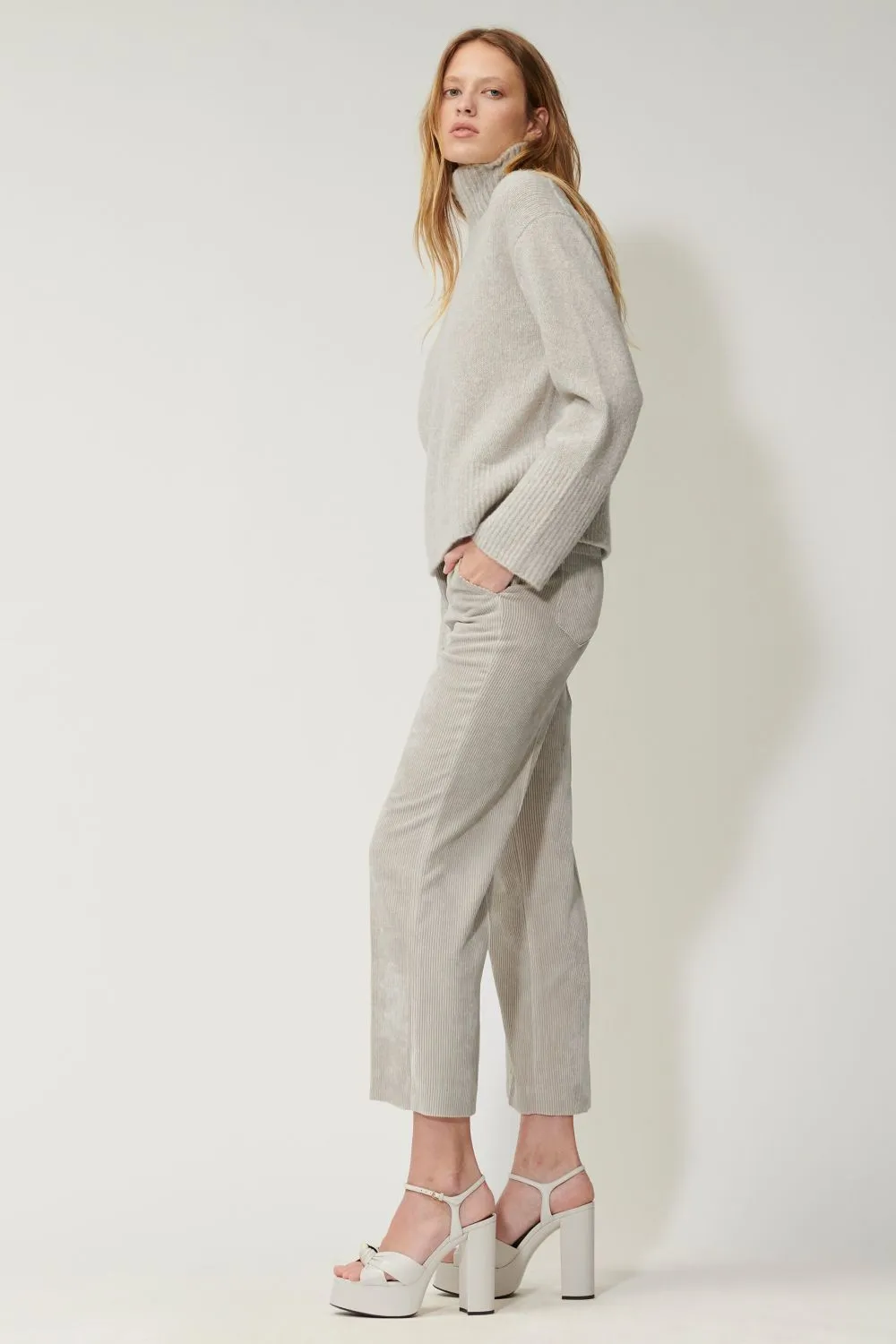 High-Necked Wool Sweater