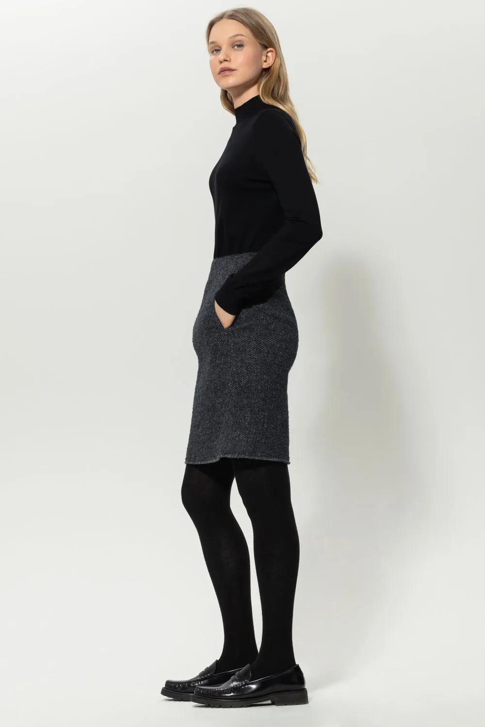 High Collar And Long Sleeves Sweater